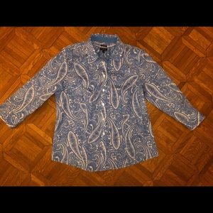 Talbots Petites 12P  Button Up Shirt